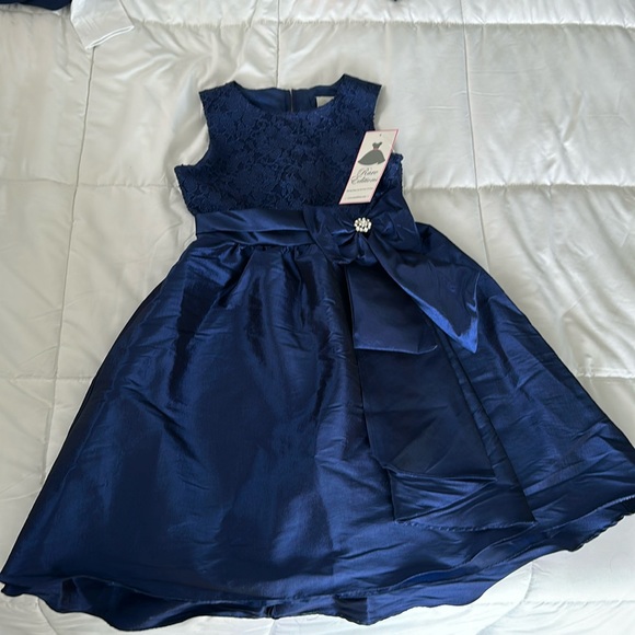 Rare Editions | Dresses | Navy Blue Lace Formal Dress Girls Size 2 |  Poshmark